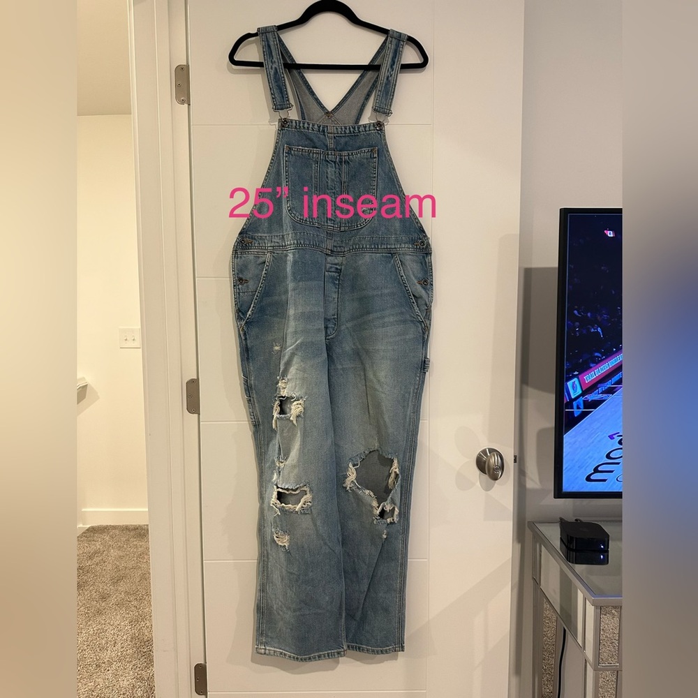 BDG distressed overalls